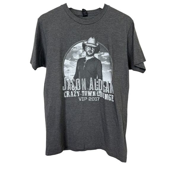 Jason Aldean 2016 Crazy Town Lounge VIP Concert T-Shirt Medium Gray Women's Band - Picture 5 of 5